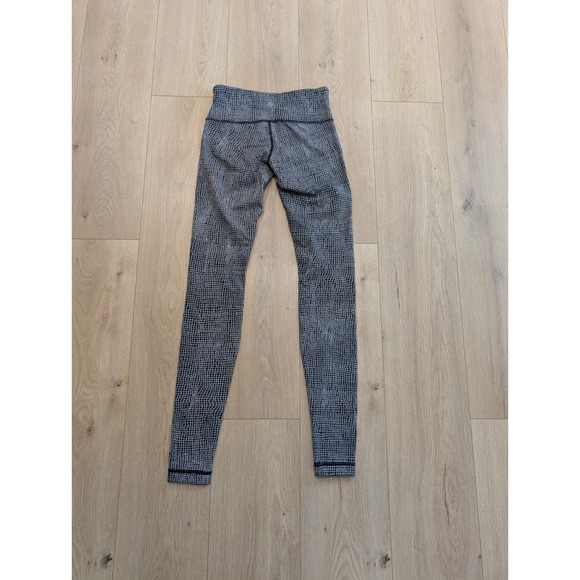 Lululemon Wunder Under Pant (Hi-Rise) Teeny Tooth White Black Size 4 W5AB0S Luon - Picture 1 of 14